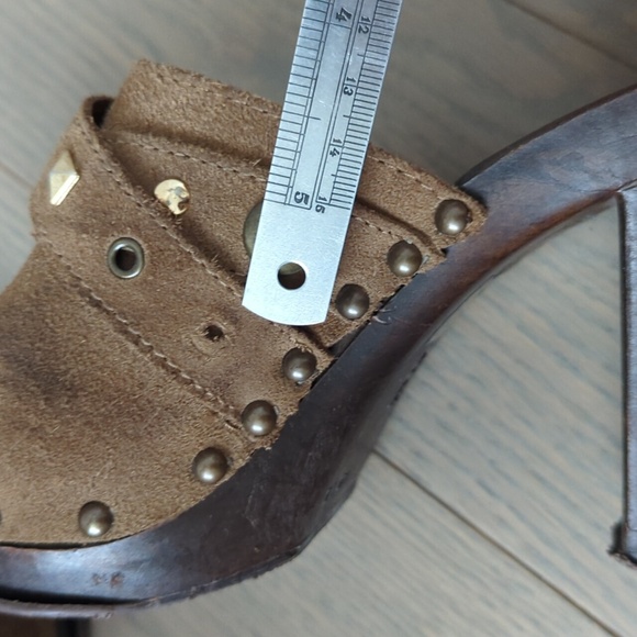 Suede heeled clogs size 37/6 - Picture 11 of 11